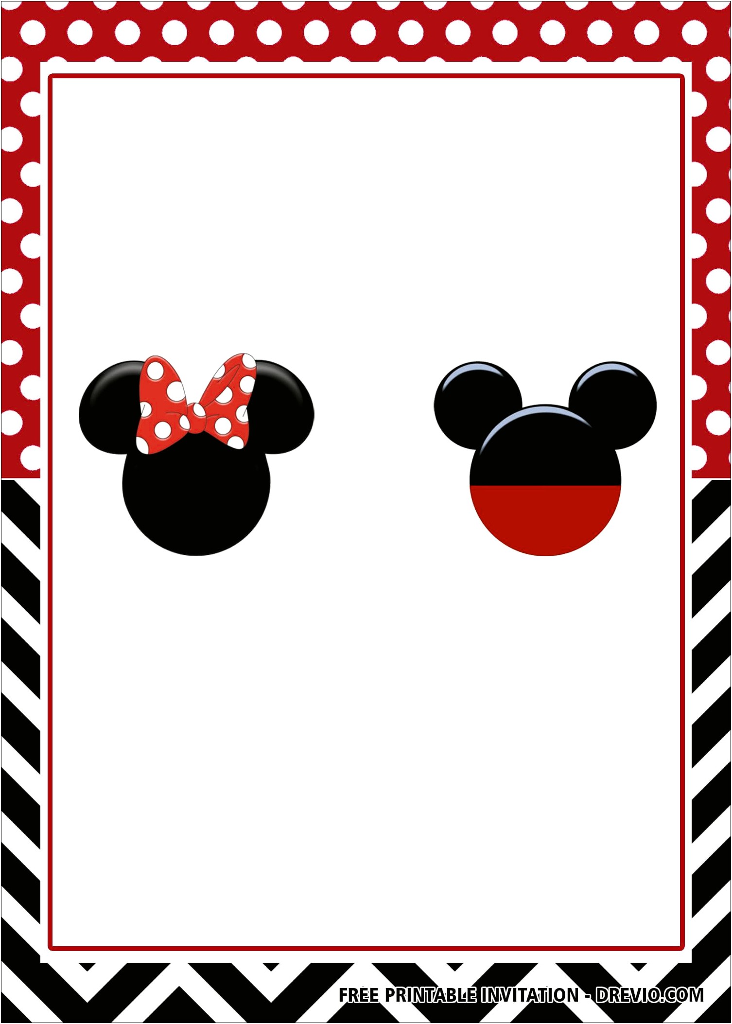 Free Mickey And Minnie Invitation Templates