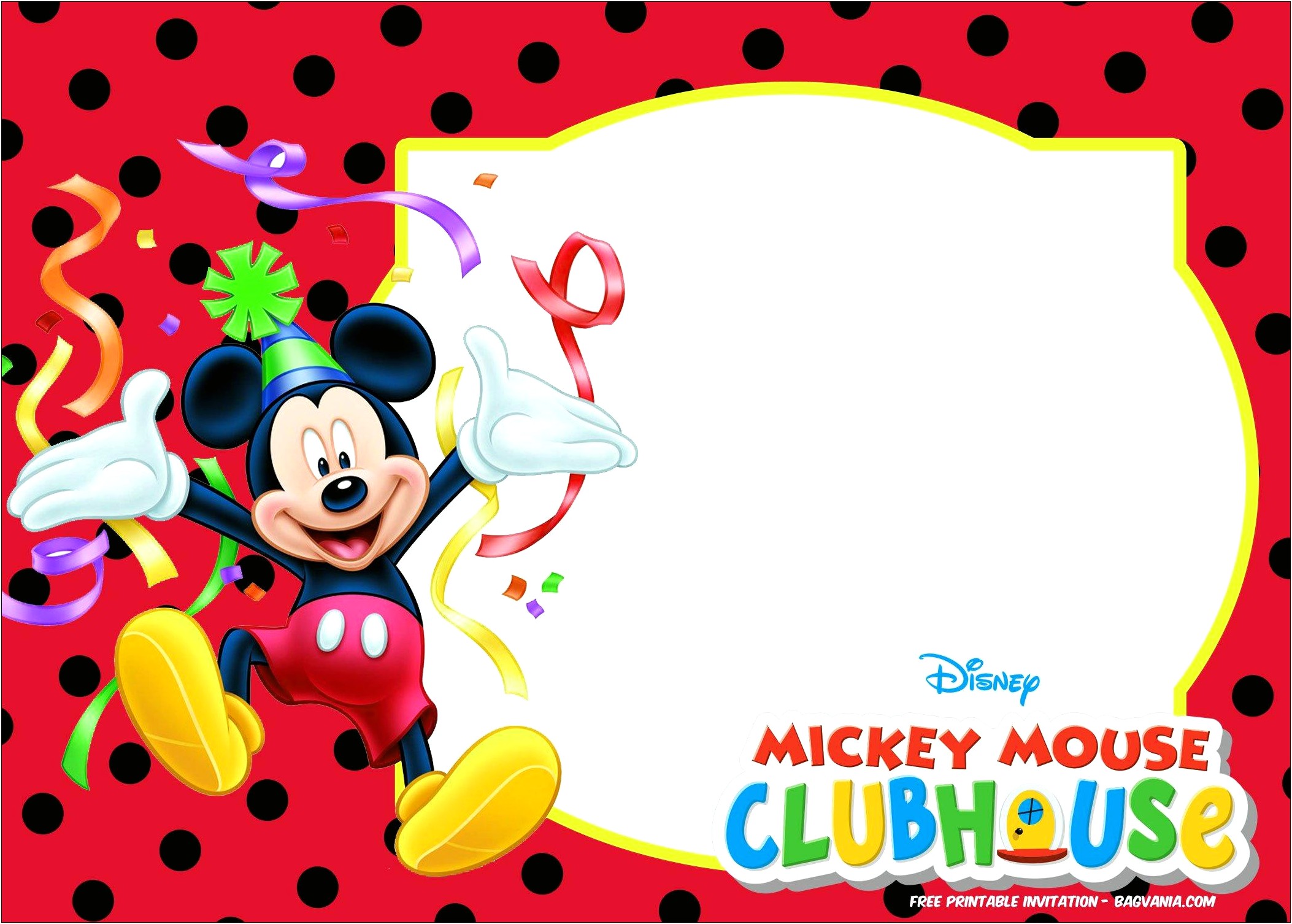 Free Mickey And Minnie Mouse Invitation Template