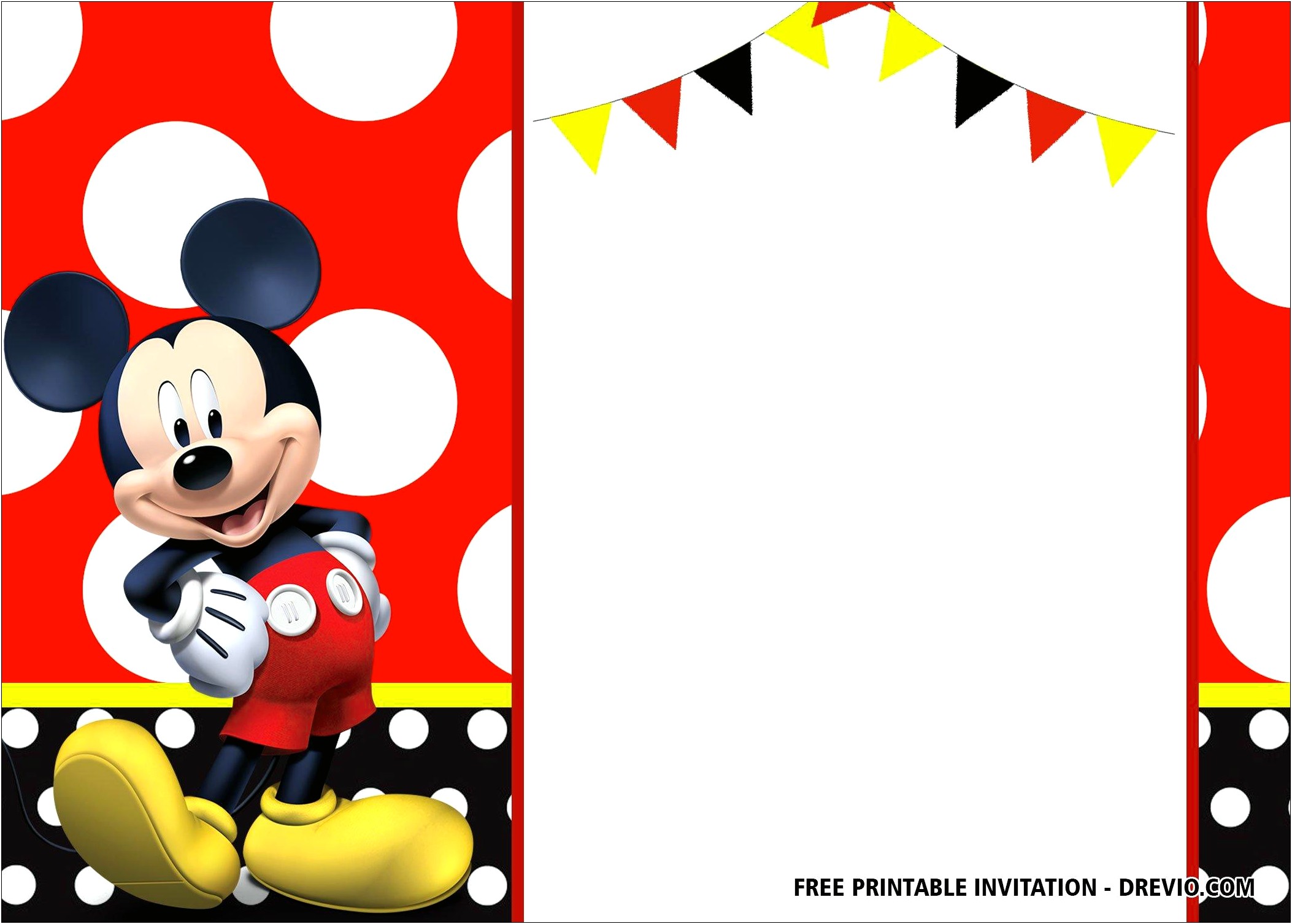 Free Mickey Mouse Birthday Invite Template