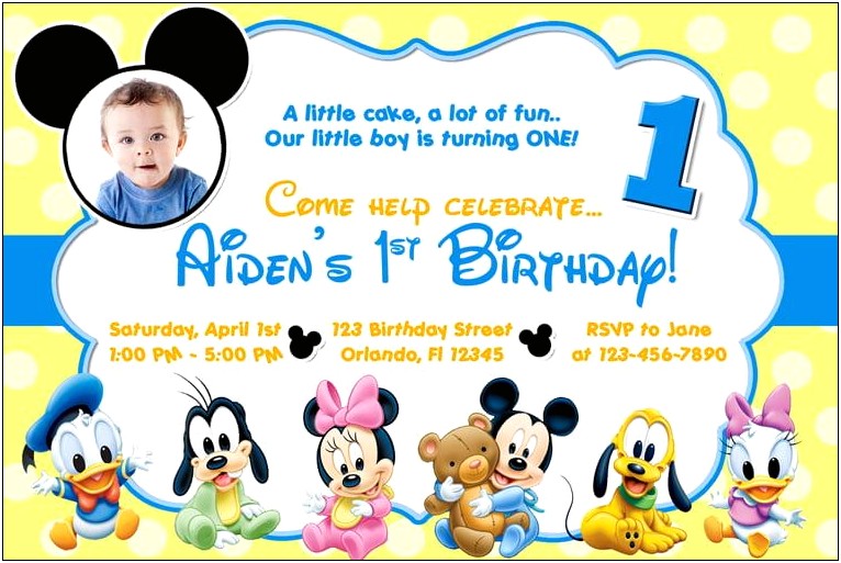 Free Mickey Mouse Clubhouse Invitation Templates