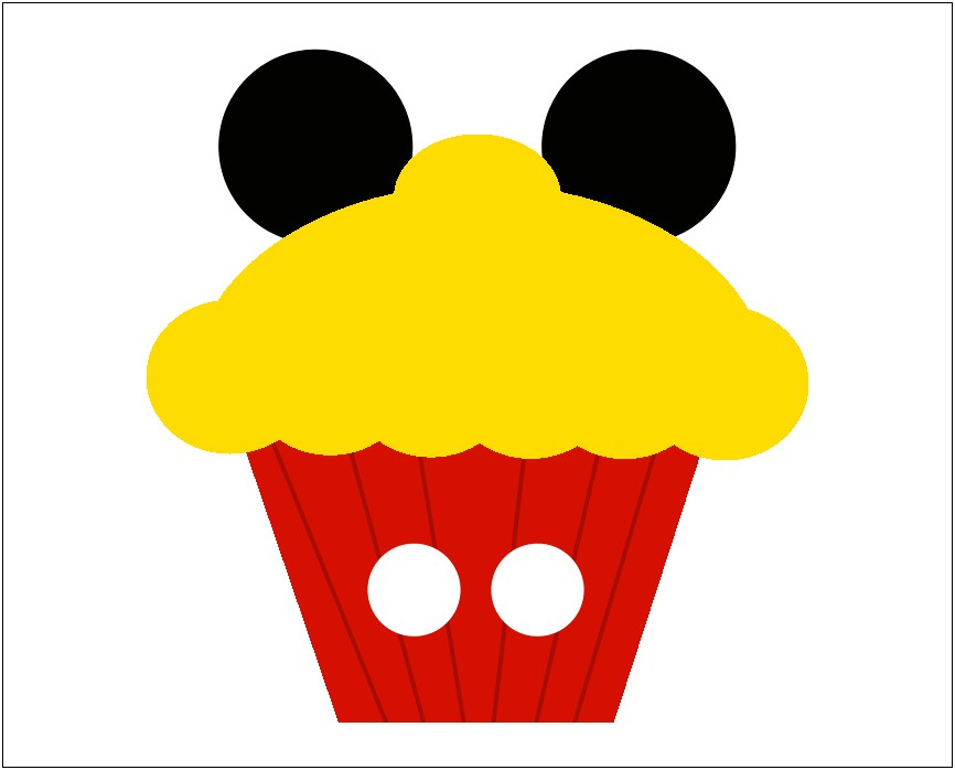 Free Mickey Mouse Face Template For Cake