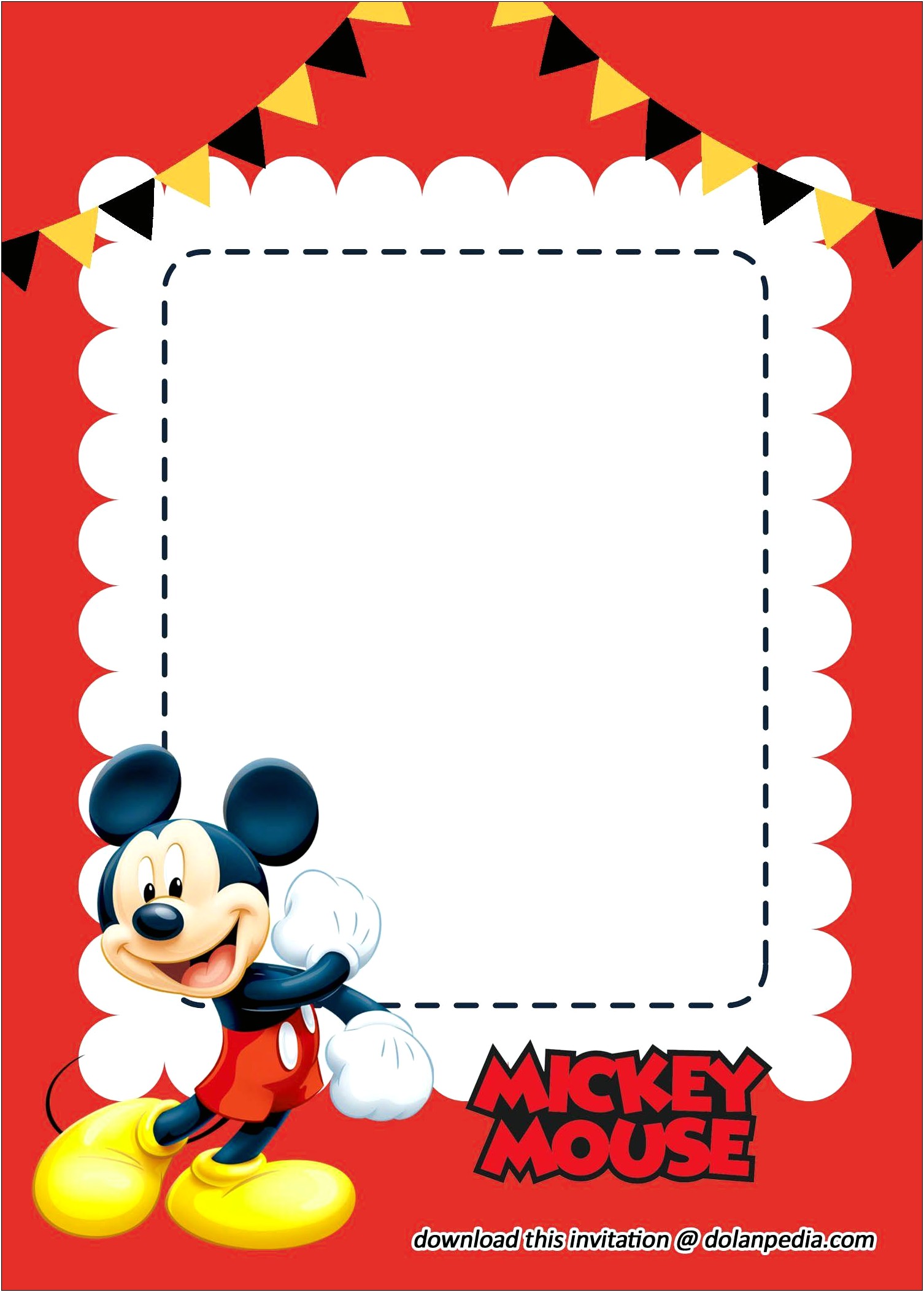 Free Mickey Mouse Invitation Template Online