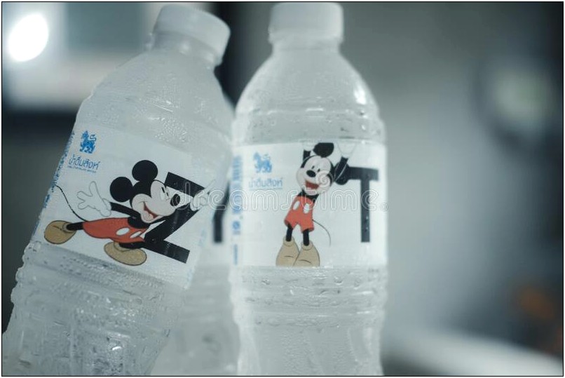 Free Mickey Mouse Water Bottle Template