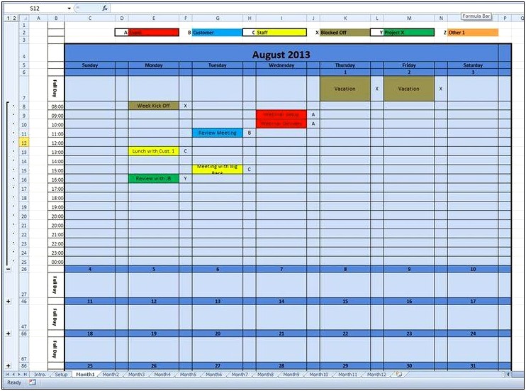 Free Microsoft Excel Calendar Templates 2014