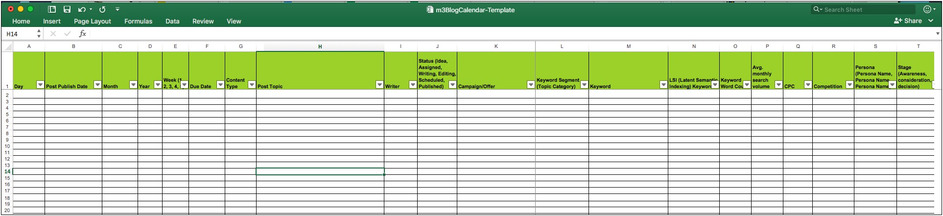 Free Microsoft Excel Calendar Templates 2016