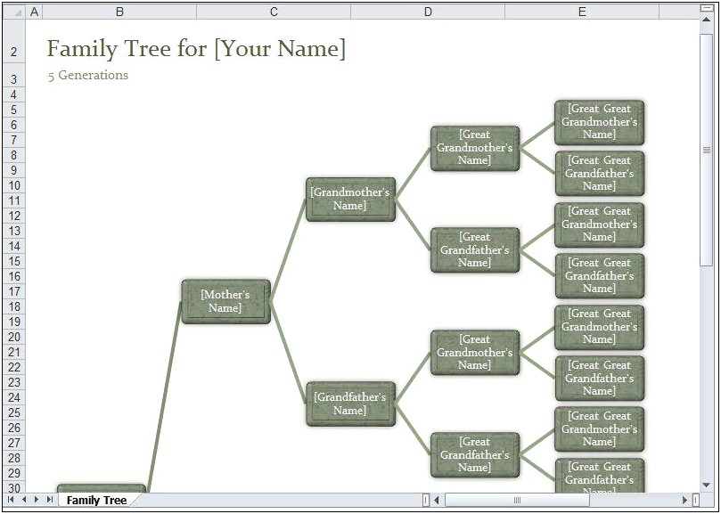 Free Microsoft Excel Family Tree Templates