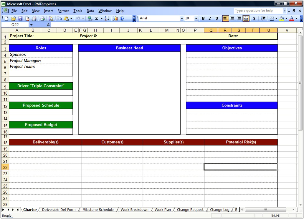 Free Microsoft Excel Templates For Project Management