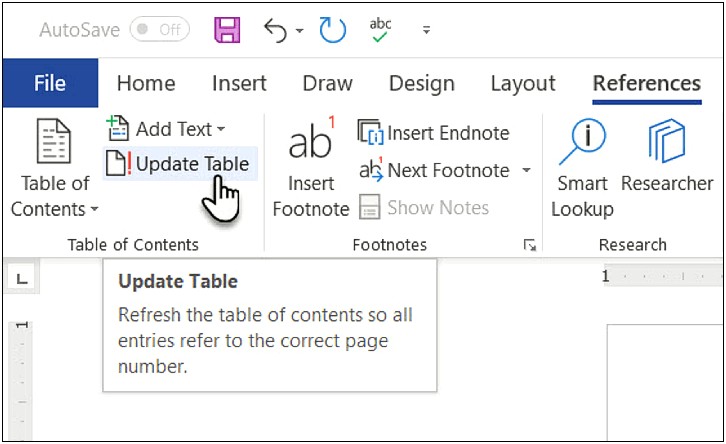 Free Microsoft Word Table Of Contents Template