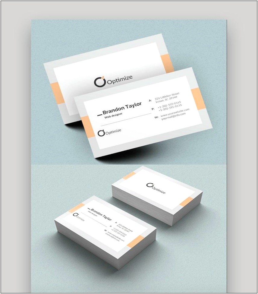 Free Microsoft Word Two Sided Business Card Template