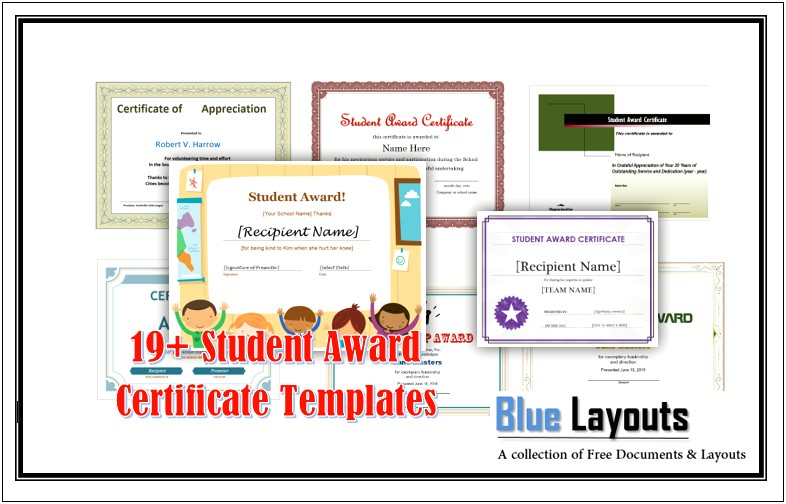 Free Middle School Award Certificate Template