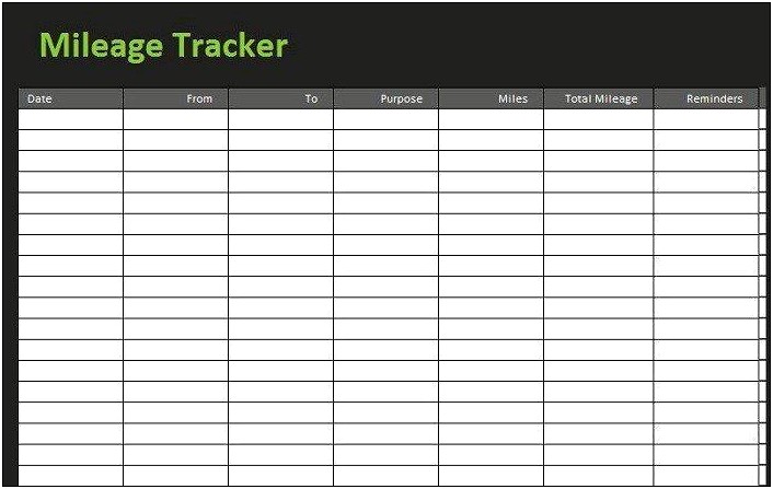 Free Mileage Claim Form Template Excel