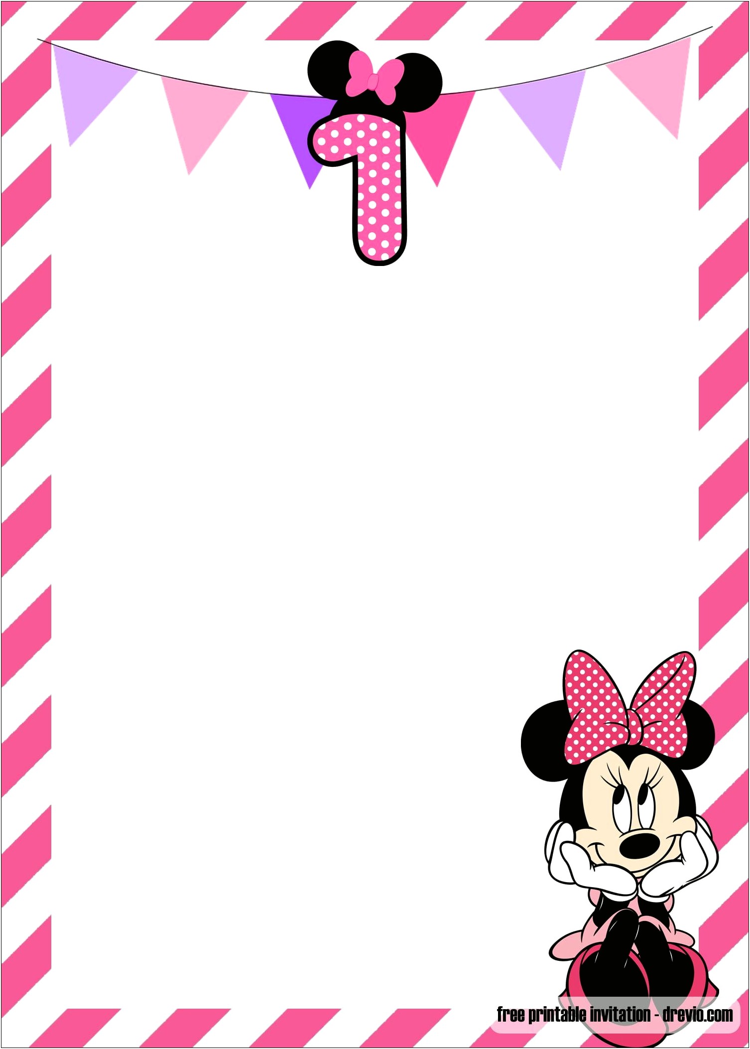 Free Minnie Mouse Birthday Card Template
