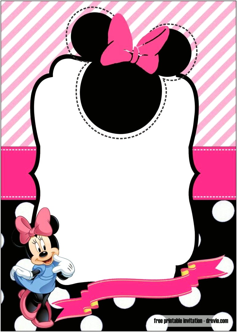 Free Minnie Mouse Birthday Invitations Template