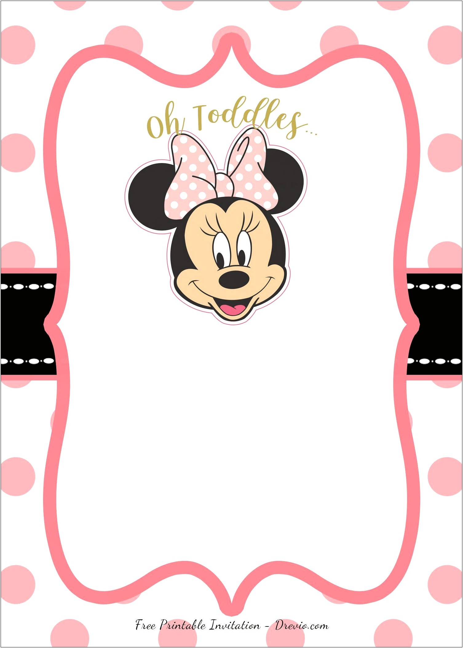 Free Minnie Mouse Birthday Party Invitations Templates