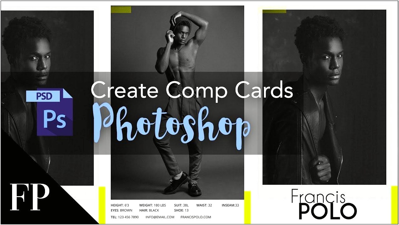 Free Model Comp Card Template Download