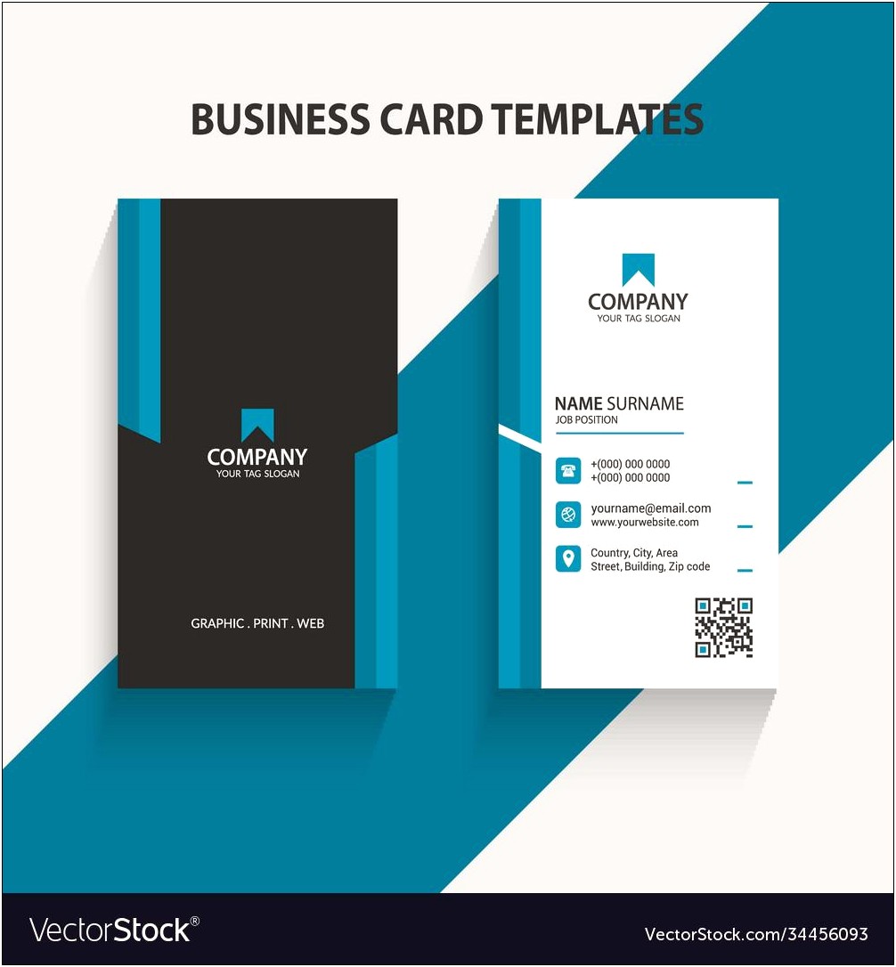 Free Modern Vertical Business Card Template