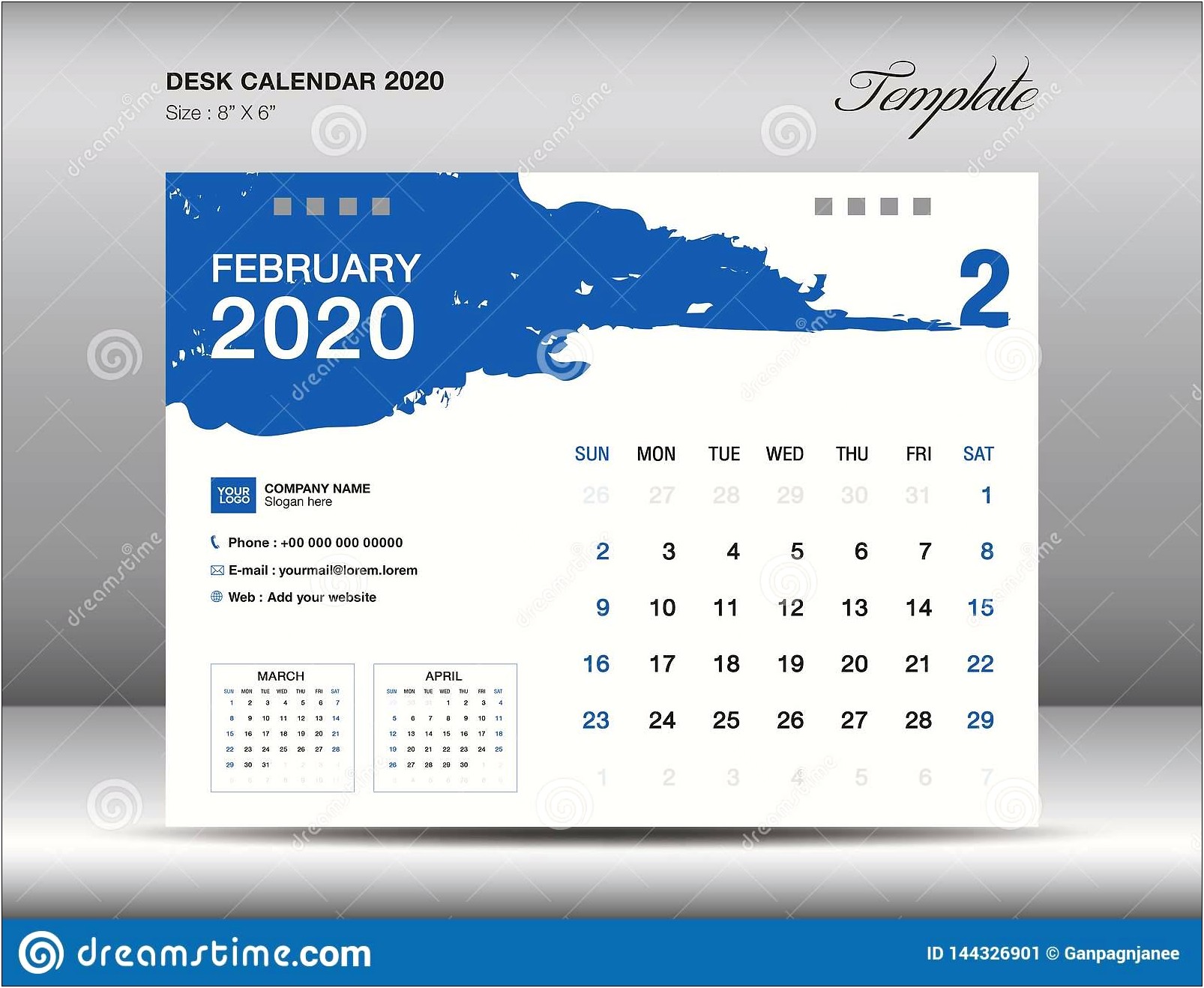 Free Monthly Calendar Template February 2020