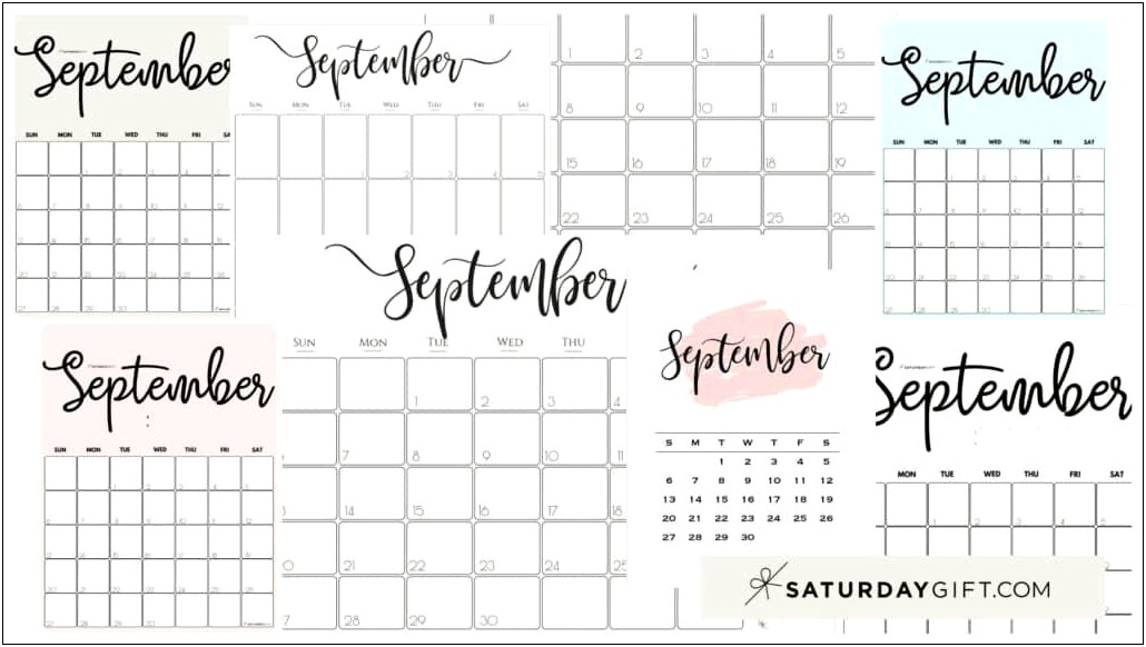 Free Monthly Calendar Template For 2020