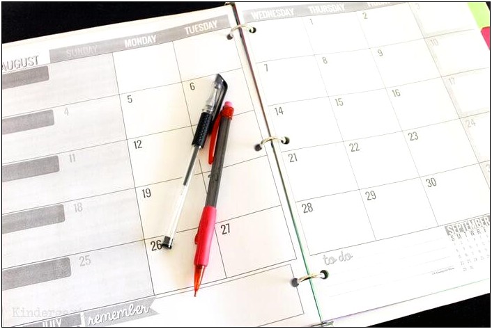 Free Monthly Calendar Template For Teachers