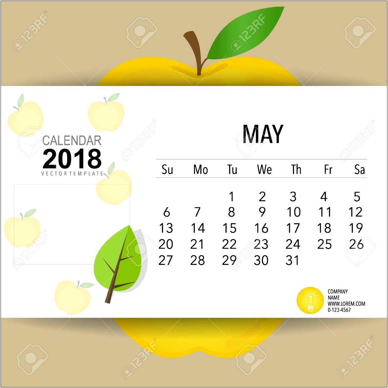 Free Monthly Calendar Template May 2018