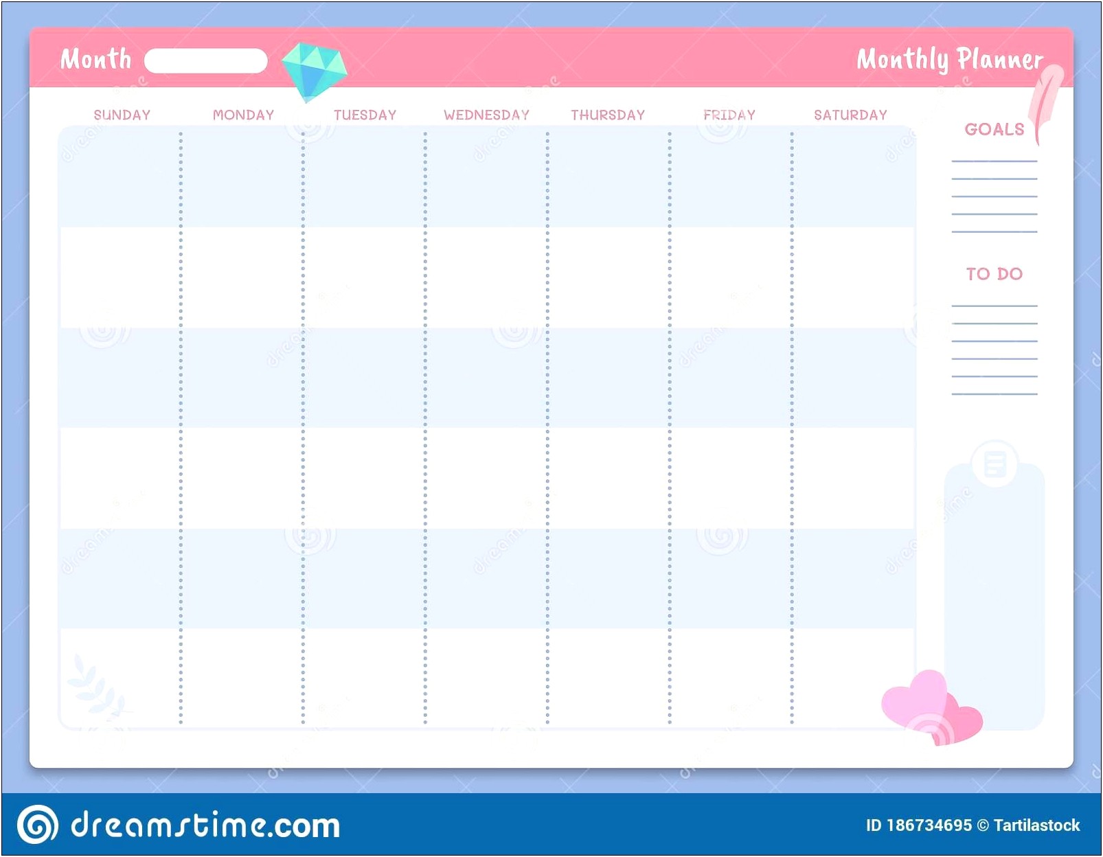 Free Monthly Calendar Template Without Weekends
