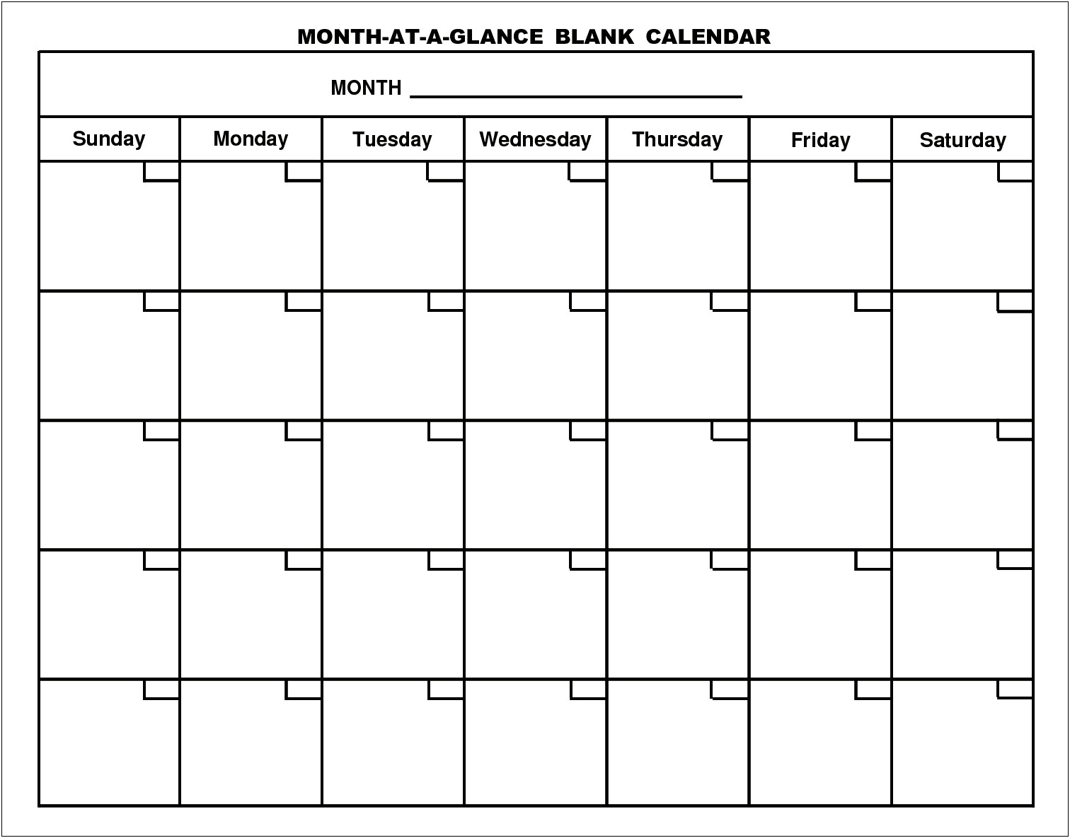 Free Monthly Printable Calendar Templates 2015