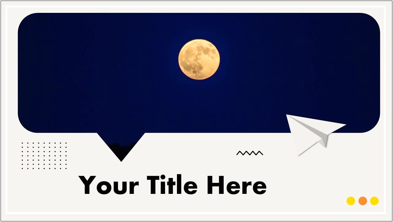 Free Moon White Background Powerpoint Template