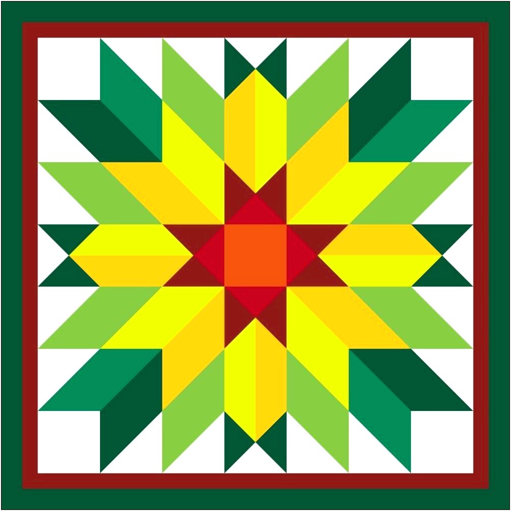 Free Morning Star Barn Quilt Template