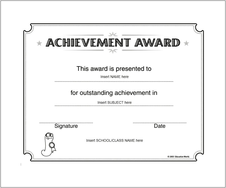 Free Most Improved Student Award Template