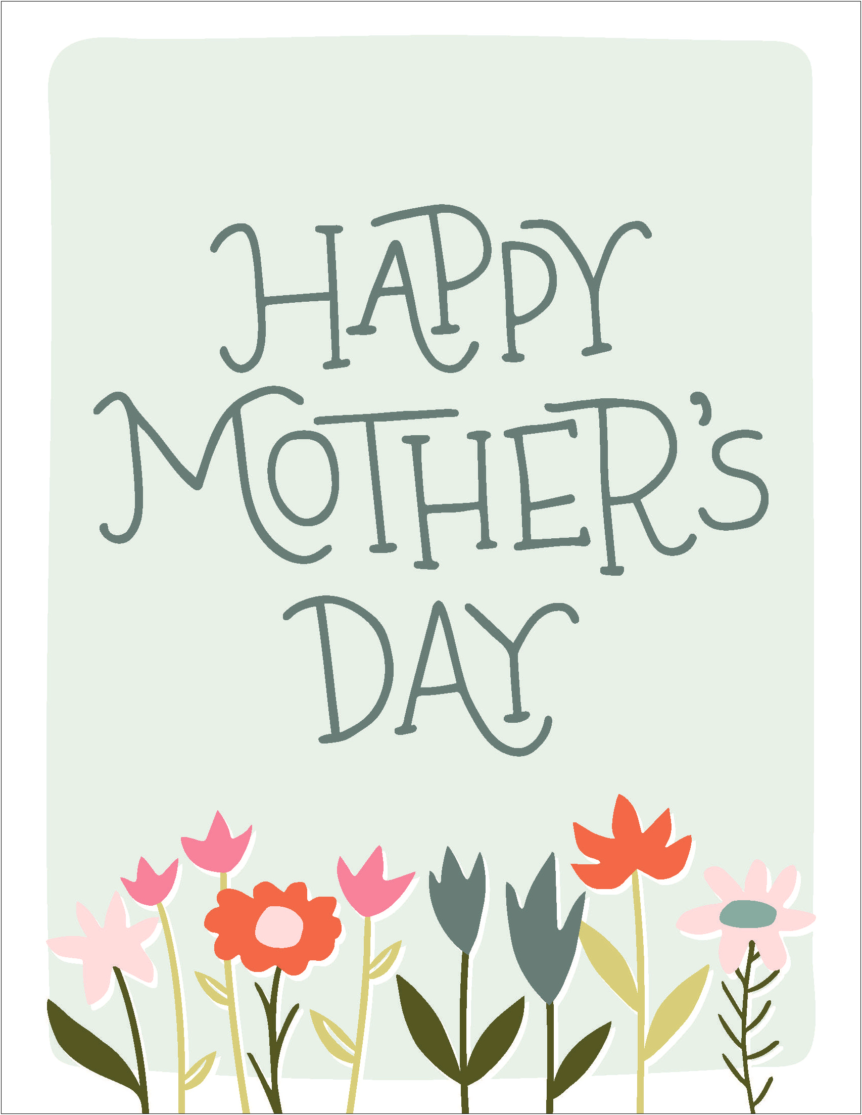 Free Mother's Day Card Template Pdf