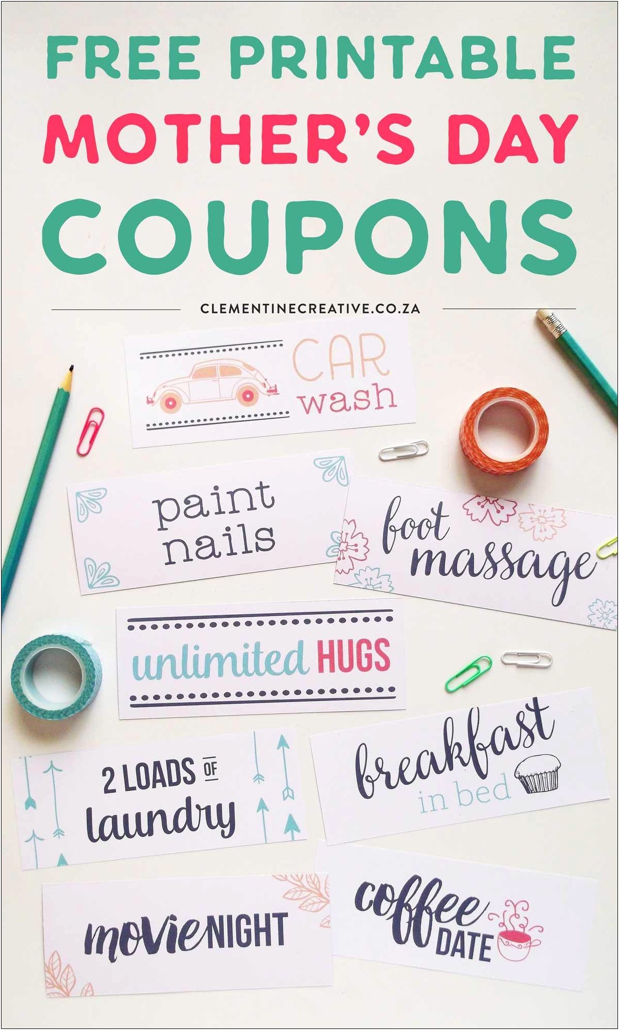 Free Mother's Day Coupon Book Template