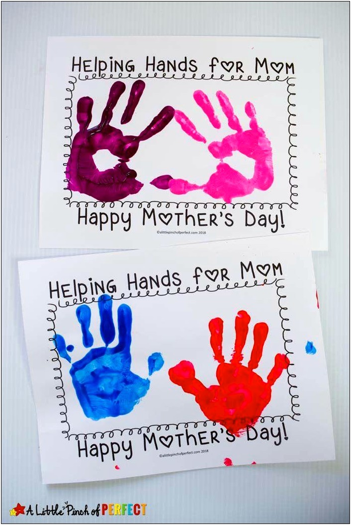 Free Mother's Day Hand Print Template