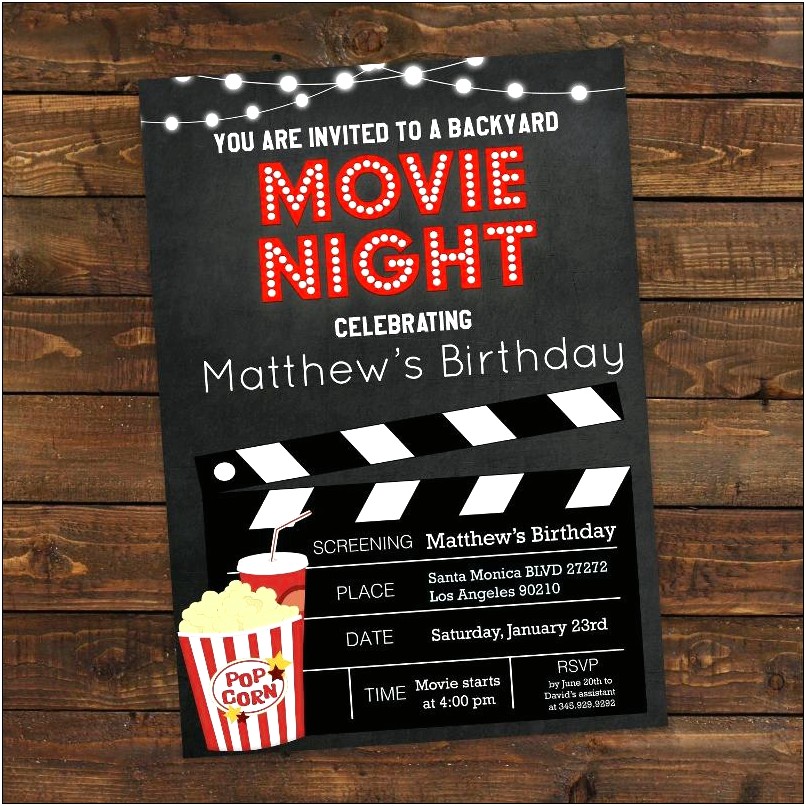 Free Movie Ticket Invitation Template For Word