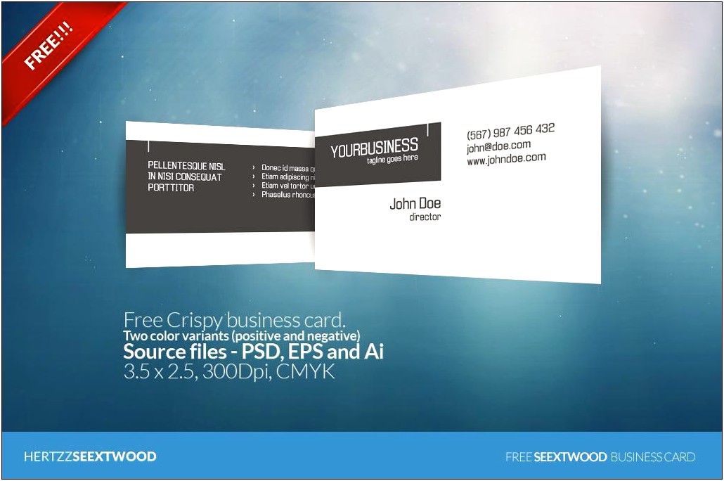 Free Multiple Business Card Photoshop Template