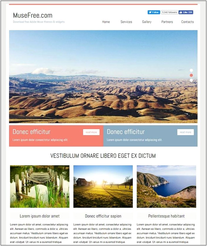Free Muse Templates Responsive Landing One Page