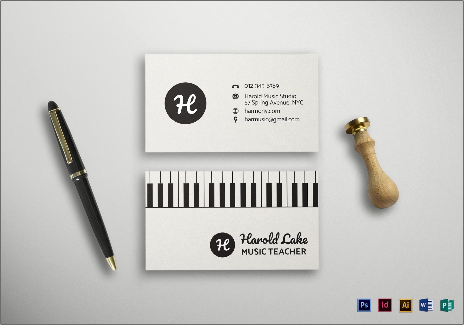 Free Music Business Card Templates For Word