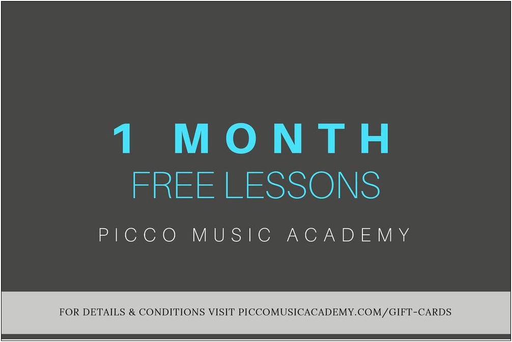 Free Music Lesson Gift Certificate Template