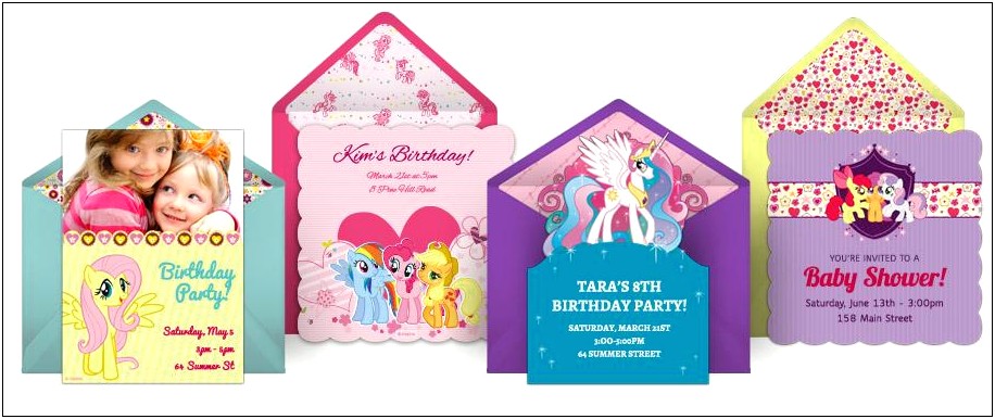 Free My Little Pony Birthday Invitation Templates