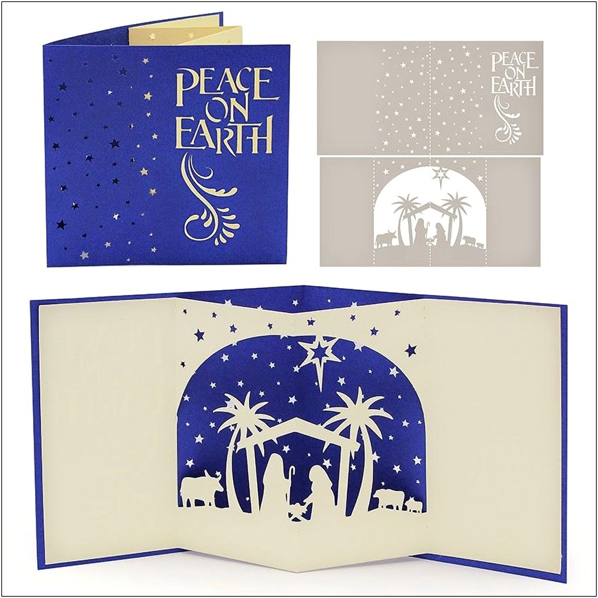 Free Nativity Cricut Three Fold Card Template