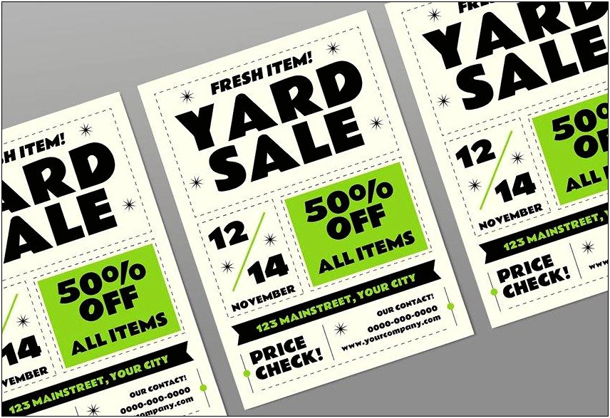 Free Neighborhood Yard Sale Flyer Template