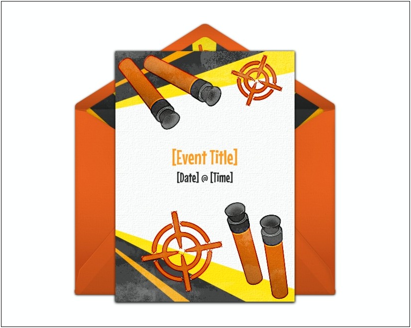 Free Nerf War Party Invitation Template