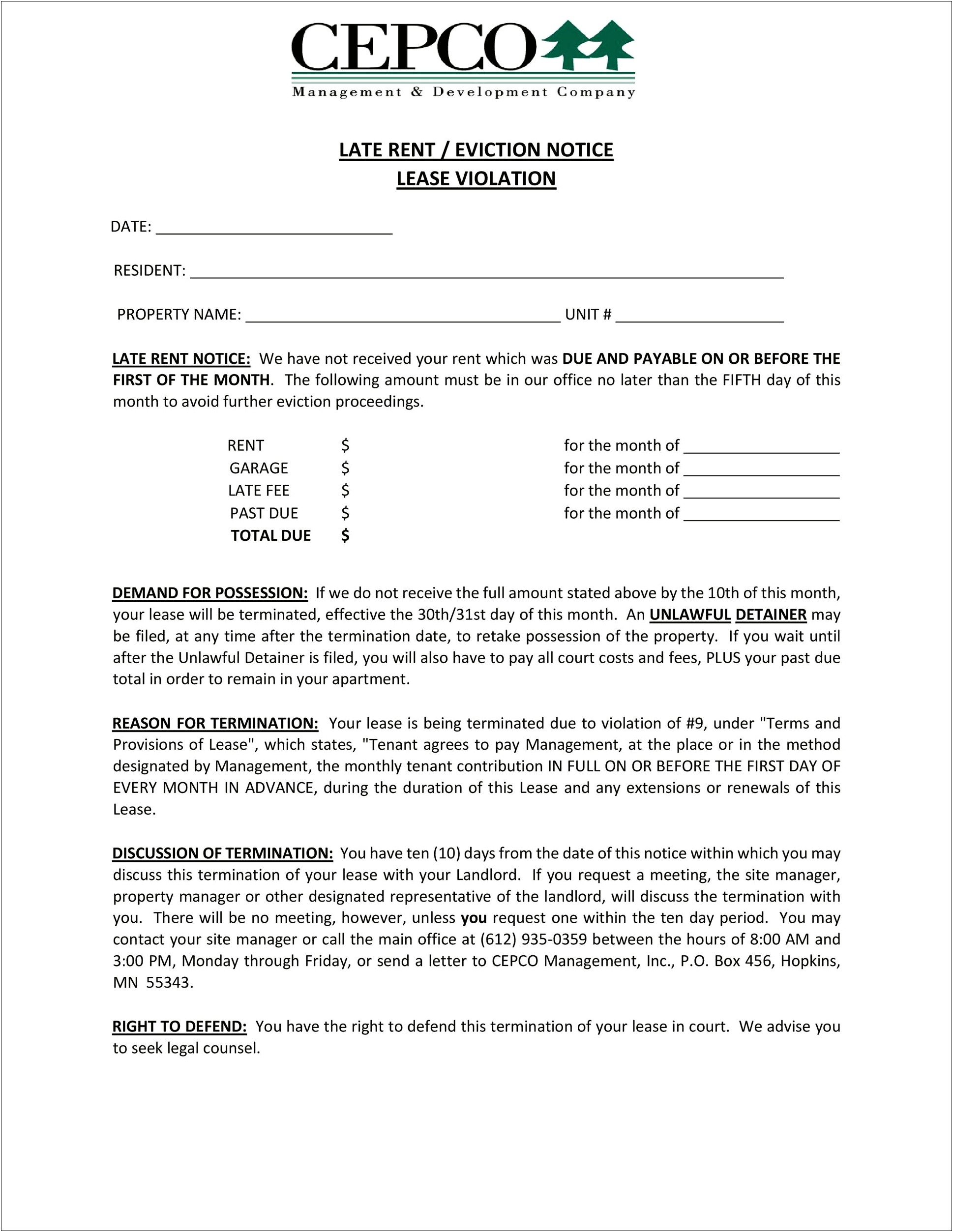 Free New Mexico Eviction Notice Template