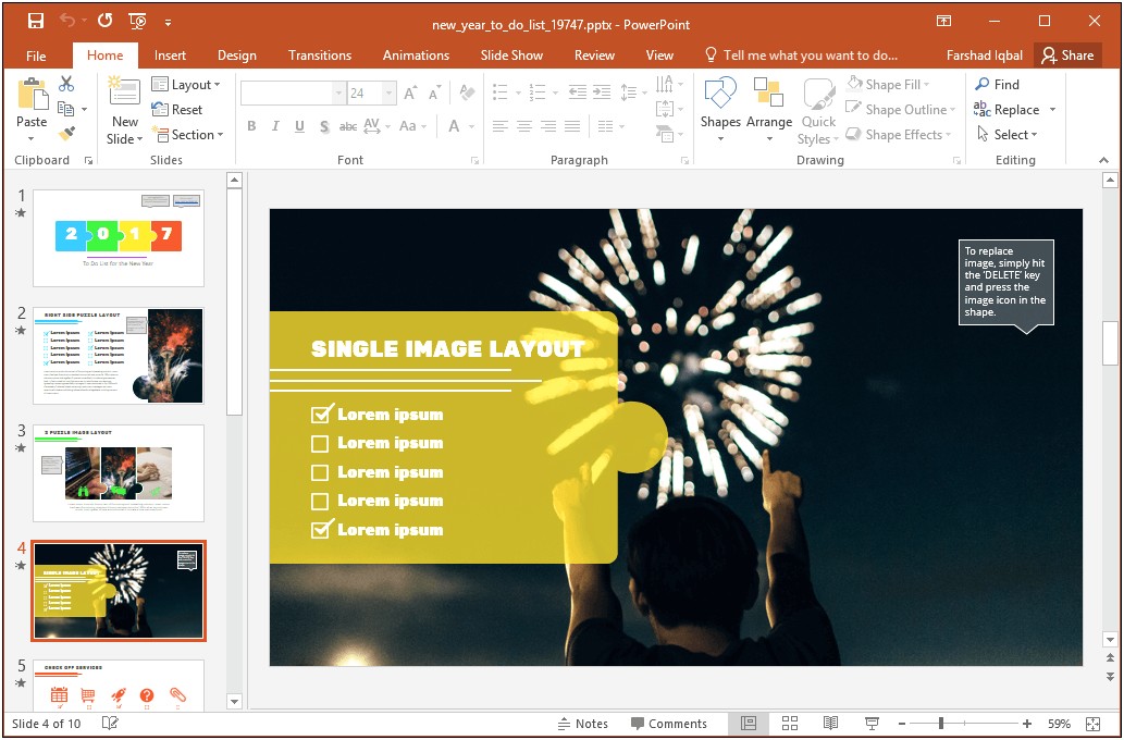 Free New Year 2017 Powerpoint Template