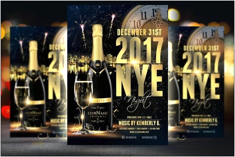 Free New Years Eve 2016 Flyer Template