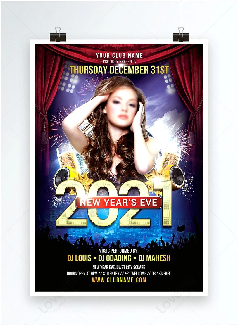 Free New Years Eve Flyer Template Download