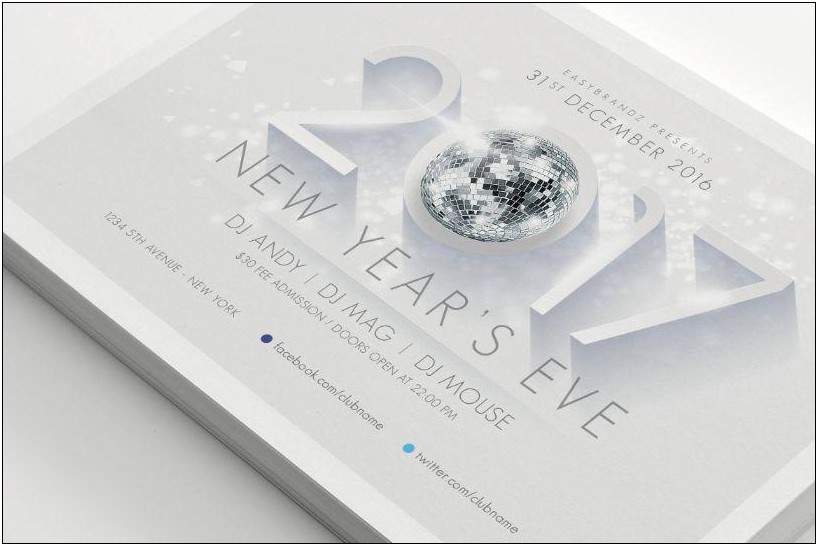 Free New Years Eve Flyer Template Psd