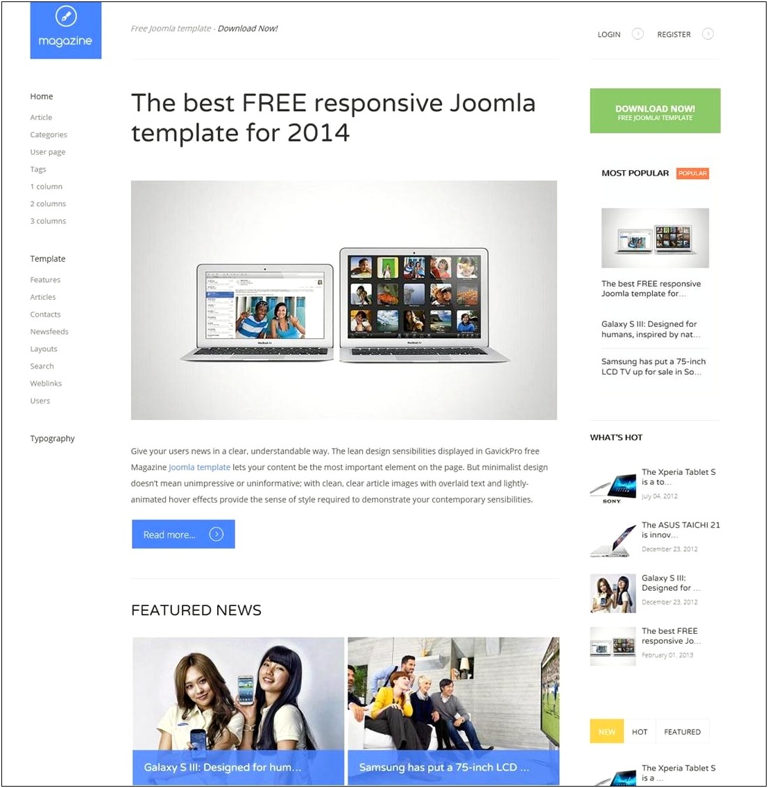 Free News Template For Joomla 2.5