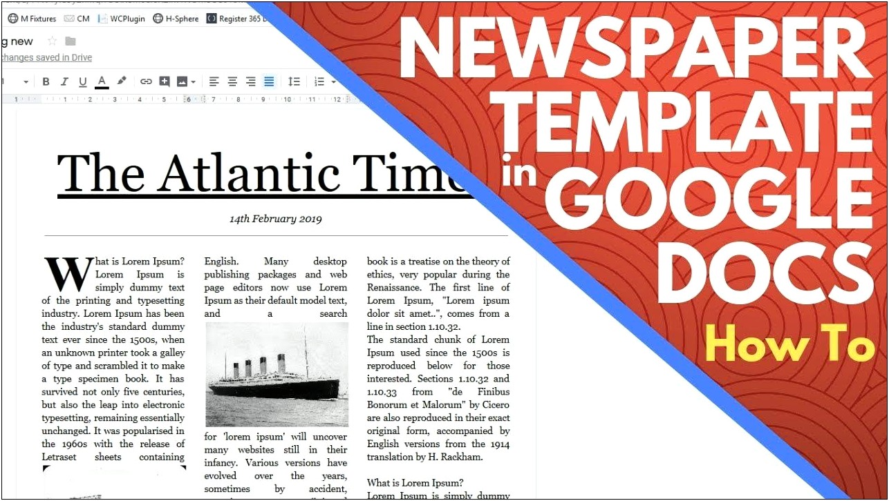 Free Newspaper Layout Template For Word