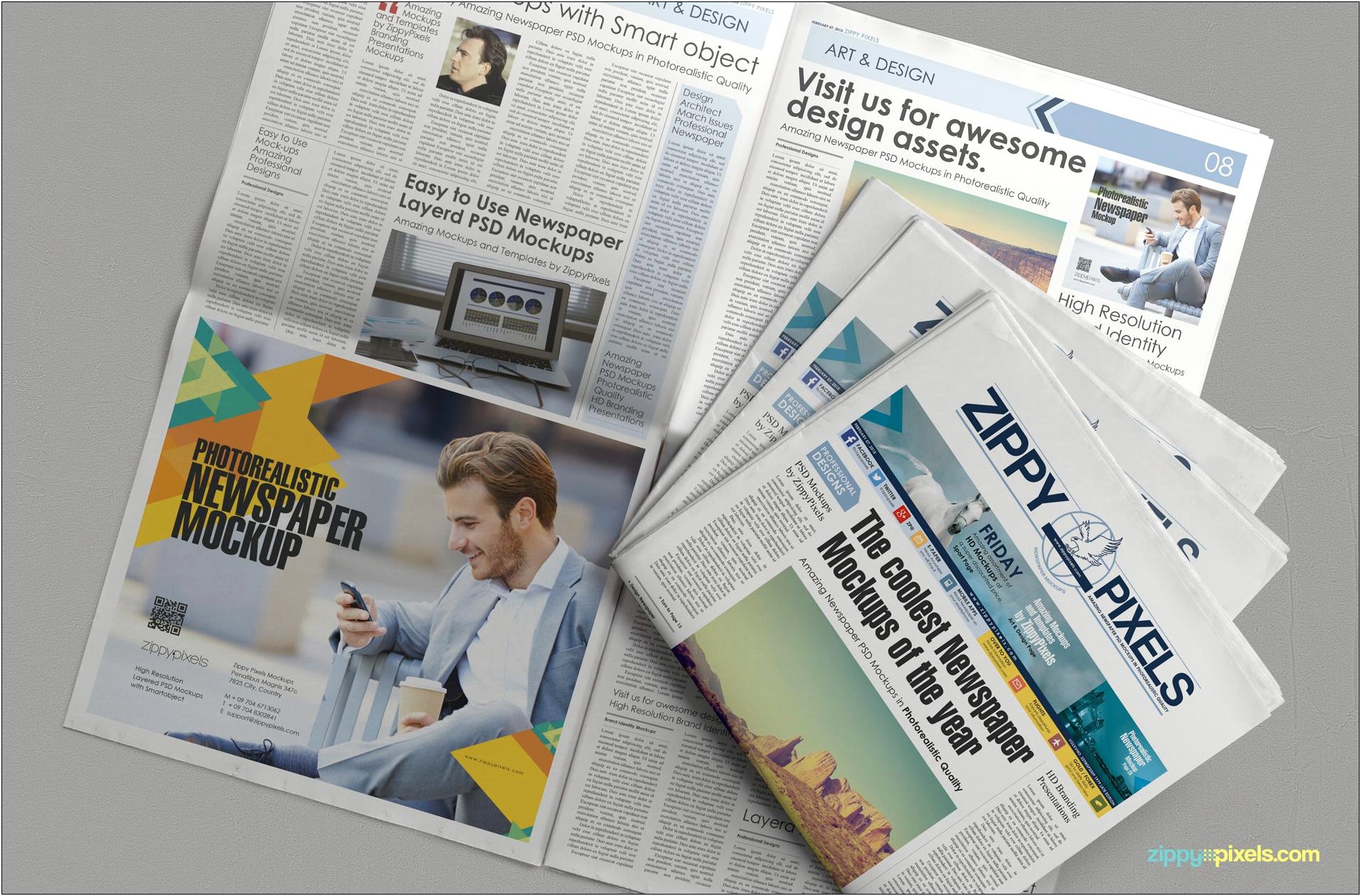 Free Newspaper Template For The Inside