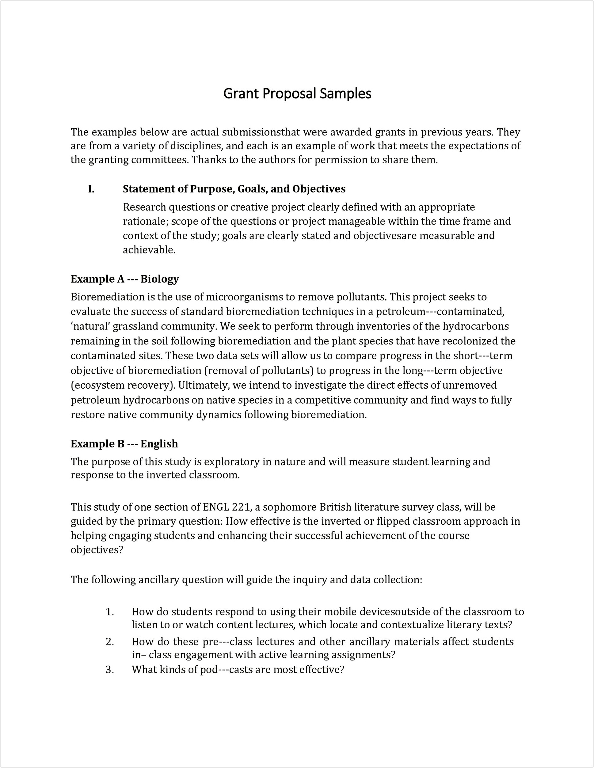 Free Non Profit Grant Proposal Template Word